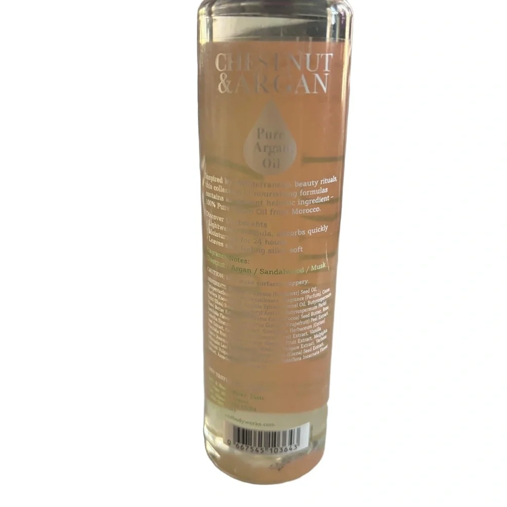 Bath & Body Works Body Oil Chestnut Argan 6.3 FL OZ Hydrating Pure Argan Oil - Picture 5 of 8